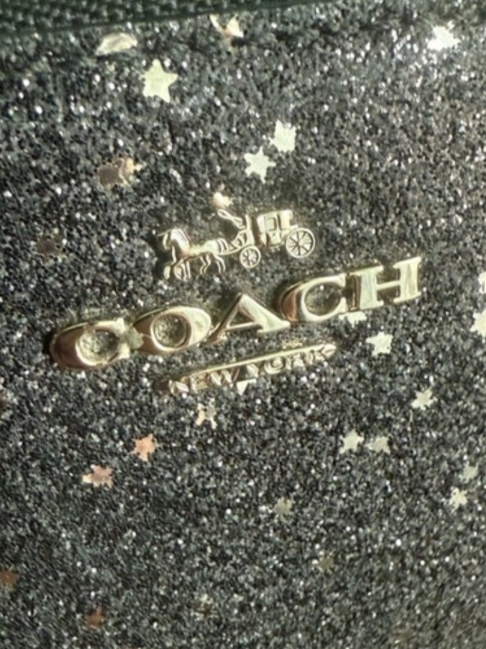 COACH Glitter Star Wristlet - Black - Picture 2 of 6